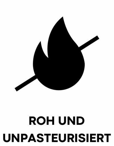 Roh und unpasteurisiert Logo