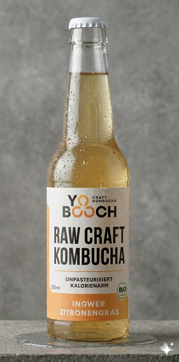 Ginger Lemongrass Raw Bio Kombucha
