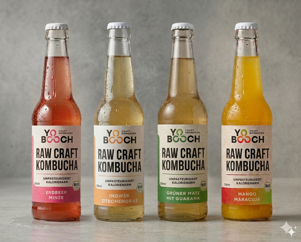YO BOOCH Sample Pack Raw Bio Kombucha